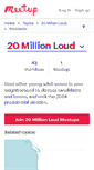 Mobile Screenshot of 20millionloud.meetup.com