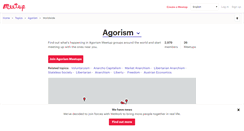 Desktop Screenshot of agorism.meetup.com