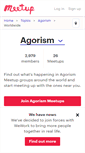 Mobile Screenshot of agorism.meetup.com