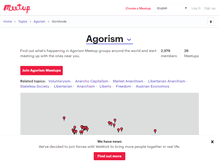 Tablet Screenshot of agorism.meetup.com