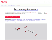 Tablet Screenshot of accounting-students.meetup.com