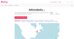Desktop Screenshot of adirondacks.meetup.com