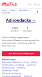 Mobile Screenshot of adirondacks.meetup.com