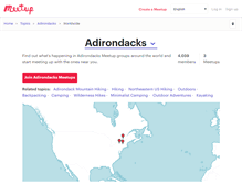 Tablet Screenshot of adirondacks.meetup.com