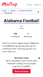 Mobile Screenshot of alabama-football.meetup.com
