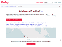 Tablet Screenshot of alabama-football.meetup.com