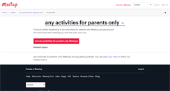 Desktop Screenshot of any-activities-for-parents-only.meetup.com