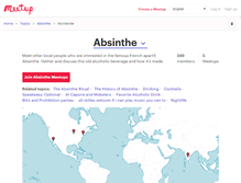 Tablet Screenshot of absinthe.meetup.com