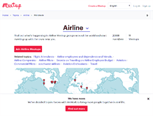 Tablet Screenshot of airline.meetup.com