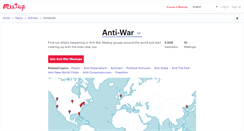 Desktop Screenshot of anti-war.meetup.com