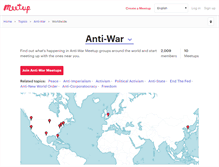 Tablet Screenshot of anti-war.meetup.com