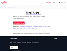Tablet Screenshot of acura.meetup.com