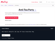 Tablet Screenshot of anti-tea-party.meetup.com