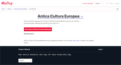Desktop Screenshot of antica-cultura-europea.meetup.com