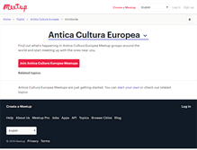 Tablet Screenshot of antica-cultura-europea.meetup.com