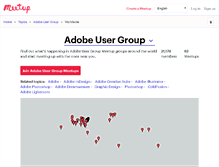 Tablet Screenshot of adobe-user-group.meetup.com