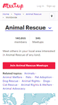 Mobile Screenshot of animalrescue.meetup.com