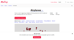 Desktop Screenshot of airplanes.meetup.com