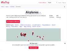Tablet Screenshot of airplanes.meetup.com