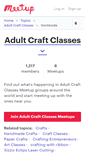 Mobile Screenshot of adult-craft-classes.meetup.com