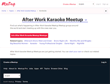 Tablet Screenshot of after-work-karaoke-meetup.meetup.com