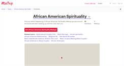 Desktop Screenshot of african-american-spirituality.meetup.com
