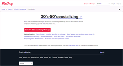 Desktop Screenshot of 30s-50s-socializing.meetup.com