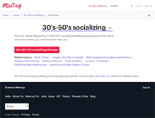 Tablet Screenshot of 30s-50s-socializing.meetup.com