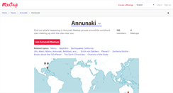Desktop Screenshot of annunaki.meetup.com