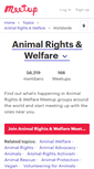 Mobile Screenshot of animal-rights-welfare.meetup.com