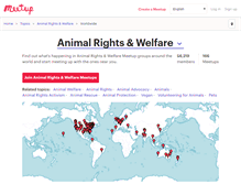 Tablet Screenshot of animal-rights-welfare.meetup.com