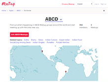 Tablet Screenshot of abcd.meetup.com