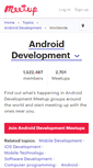 Mobile Screenshot of android-developers.meetup.com