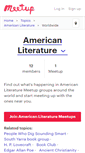 Mobile Screenshot of american-literature.meetup.com