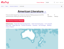 Tablet Screenshot of american-literature.meetup.com