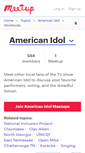 Mobile Screenshot of americanidol.meetup.com