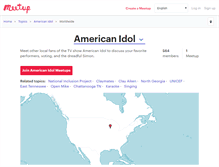 Tablet Screenshot of americanidol.meetup.com