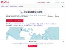 Tablet Screenshot of airplane-spotters.meetup.com