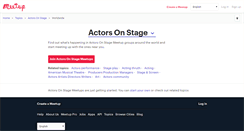 Desktop Screenshot of actors-on-stage.meetup.com