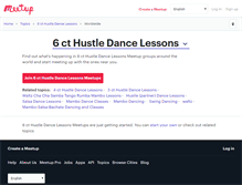 Tablet Screenshot of 6-ct-hustle-dance-lessons.meetup.com