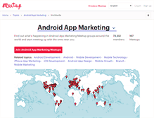 Tablet Screenshot of android-app-marketing.meetup.com