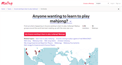 Desktop Screenshot of anyone-wanting-to-learn-to-play-mahjong.meetup.com