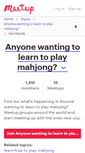 Mobile Screenshot of anyone-wanting-to-learn-to-play-mahjong.meetup.com