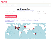 Tablet Screenshot of anthropology.meetup.com