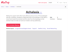 Tablet Screenshot of achalasia.meetup.com