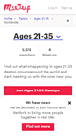 Mobile Screenshot of ages-21-35.meetup.com