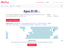 Tablet Screenshot of ages-21-35.meetup.com