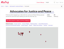 Tablet Screenshot of advocates-for-justice-and-peace.meetup.com