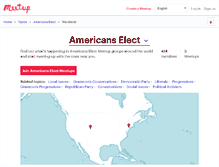 Tablet Screenshot of americans-elect.meetup.com