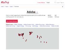 Tablet Screenshot of adobe.meetup.com